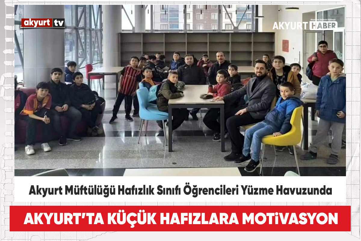 Akyurt İlçe Müftülüğü Hafızlık Öğrencileri Yüzme Havuzunda